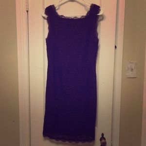 Purple lace dress